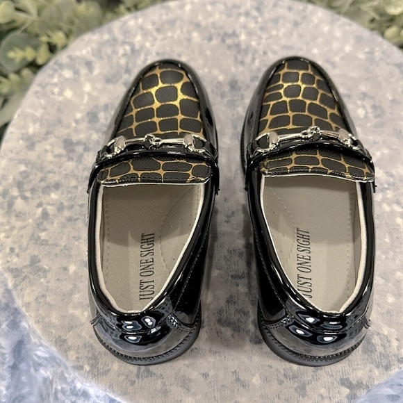 Just One Sight - Black Patent Round Toe Dress Bit Loafer Little Boys 8.5M🖤NWOT - Picture 7 of 10